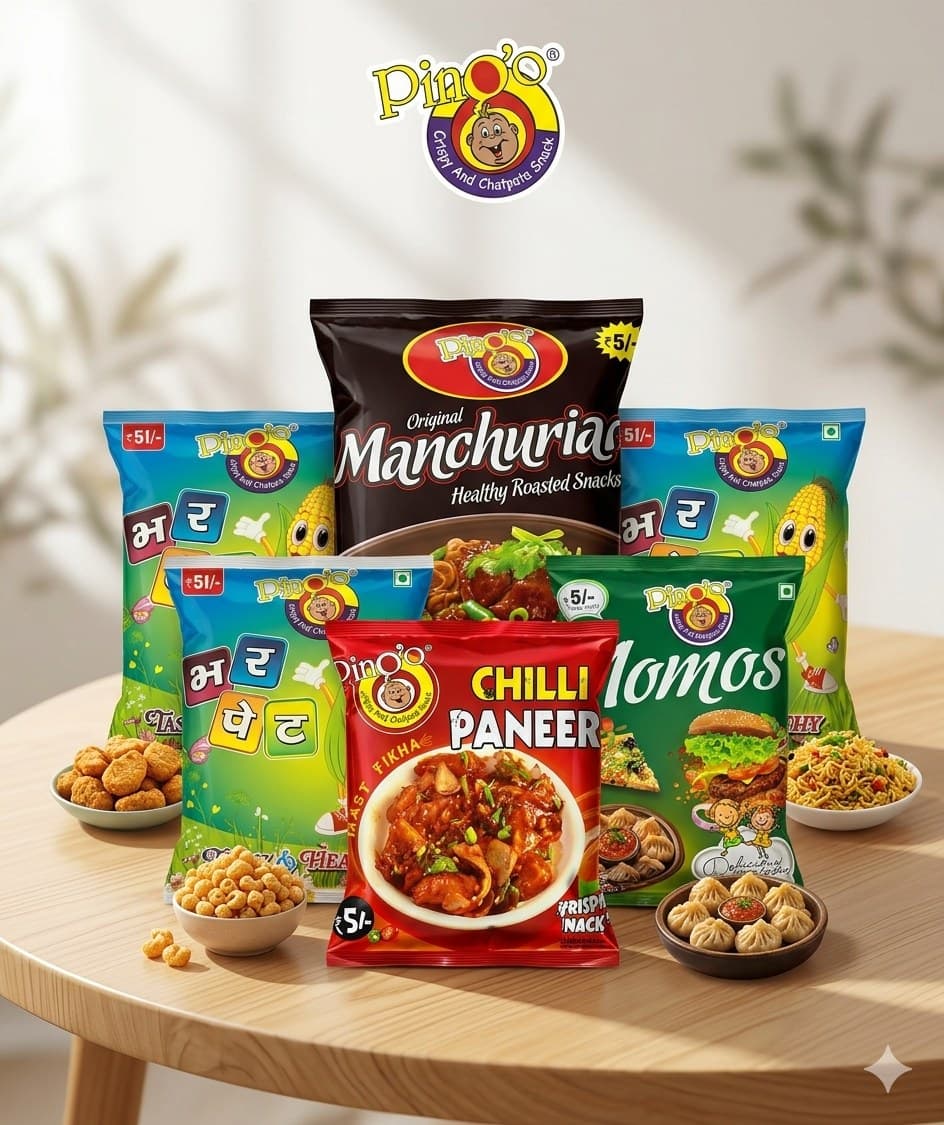 The Pingo range — namkeen, chatpata bites and kids' puffs
